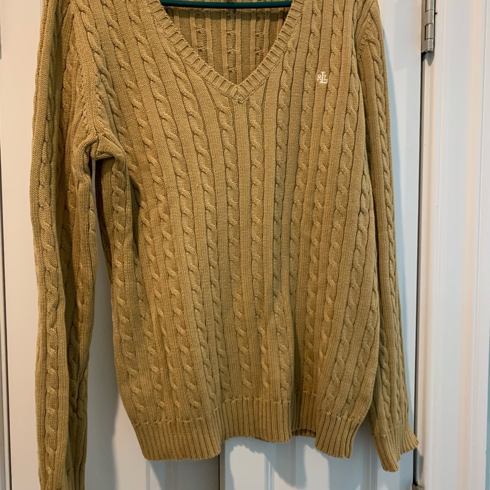 Ralph Lauren Tan Sweater NWOT Size Large